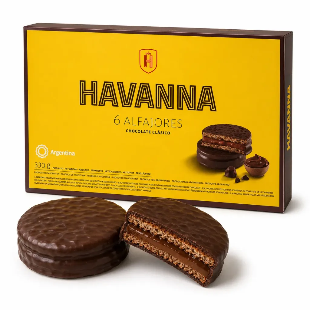 ALFAJOR HAVANNA CHOCOLATE 6 unidades