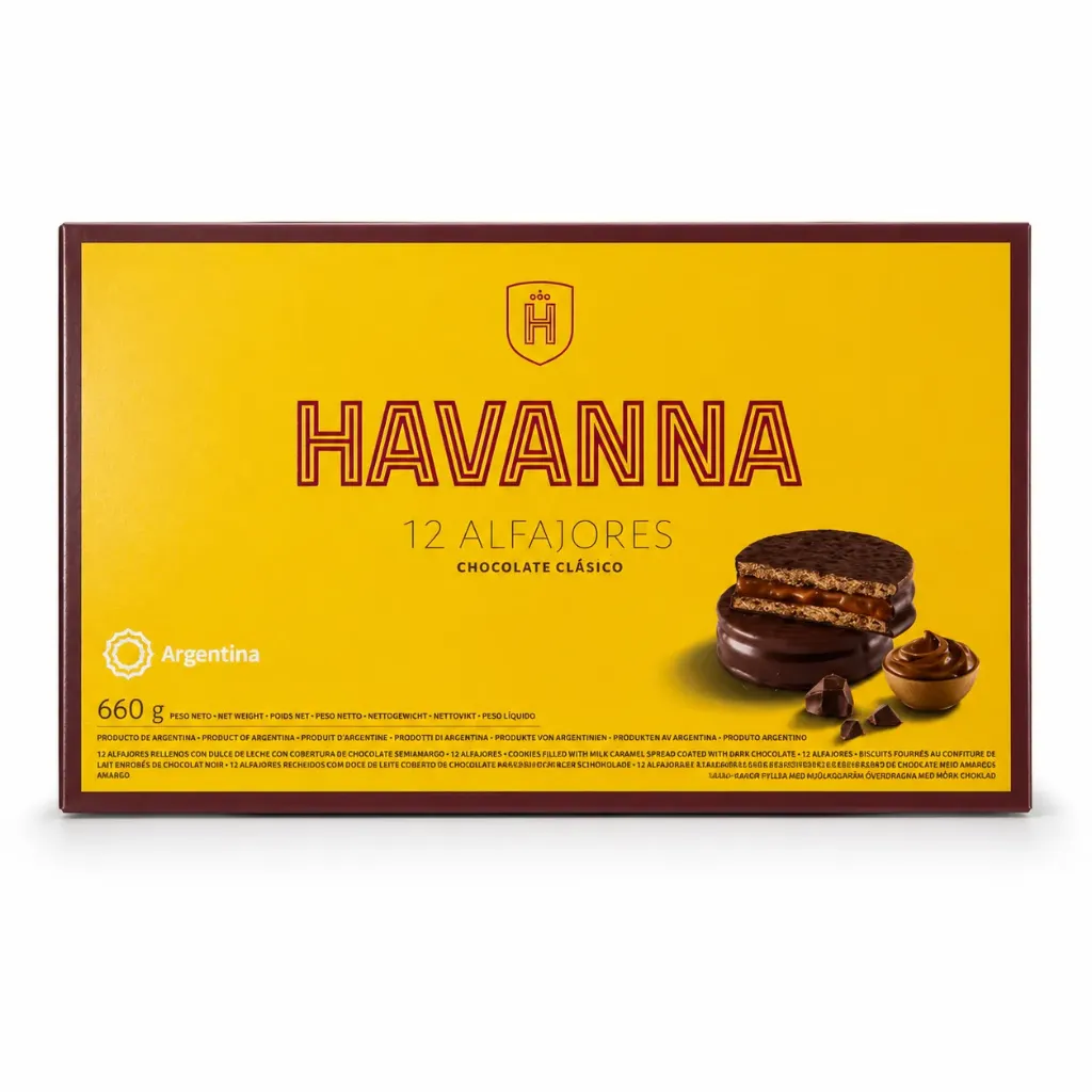 ALFAJOR HAVANNA CHOCOLATE 12 unidades