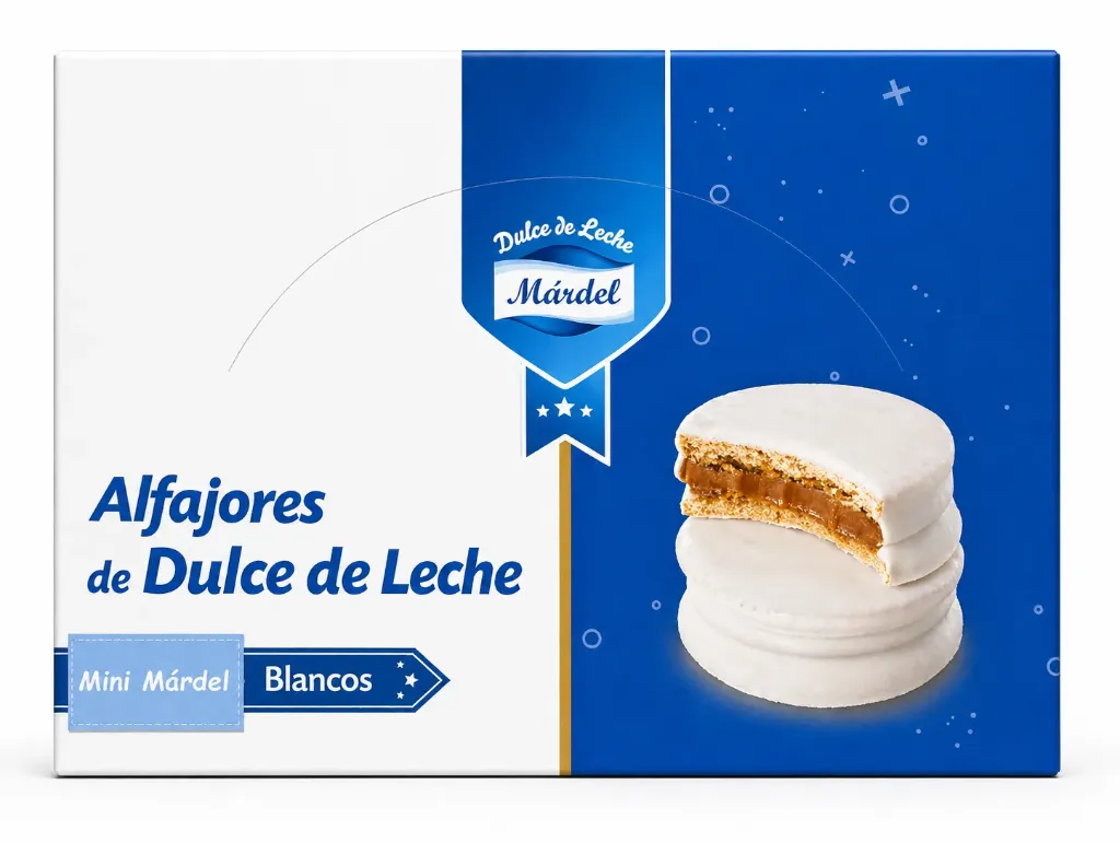 ALFAJOR MARDEL BLANCO 24 unidades (50 gr ).