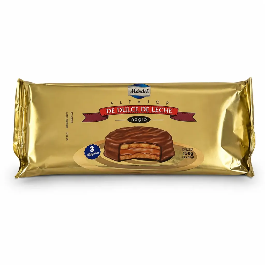 ALFAJOR MARDEL CHOCOLATE 3 unidades ( 50 gr. )