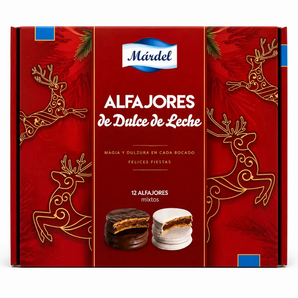 ALFAJOR MARDEL MIX DE CHOCOLATE 6 unidades + BLANCO 6 unidades ( 50 gr. )